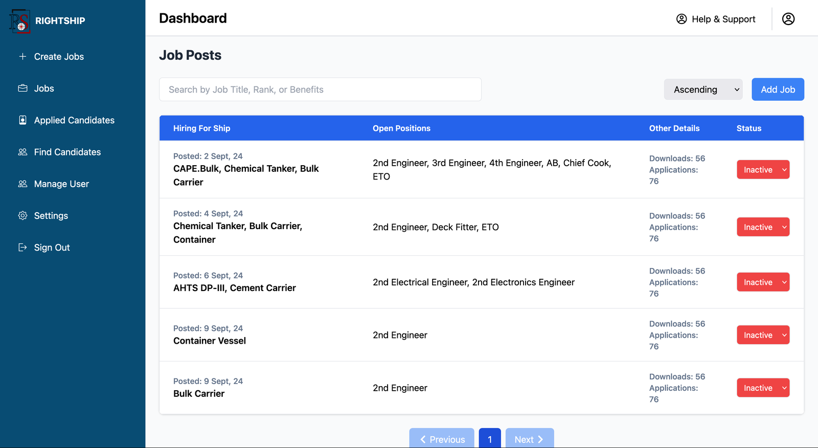 Right Ships Services Result